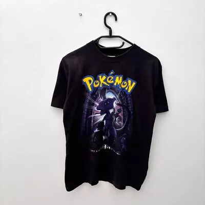 Buy Vintage Pokemon Mewtwo Training Is Over Black T-shirt Youth 1999 Single Stitch • 39.99£