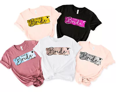 Buy Personalized Hen Party T Shirts,Team Bride T Shirt, Hen Party Shirts,Vinyl Bride • 5.99£