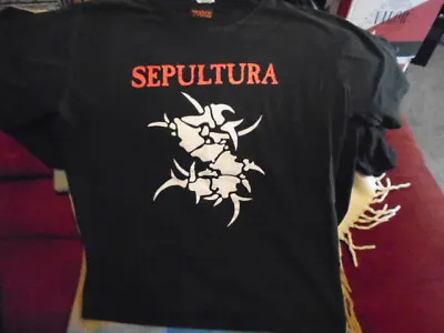 Buy RARE BRAZIL Sepultura SHIRT Xl Tarkus S Logo Metal Thrash Arise Chaos AD Soulfly • 23.67£