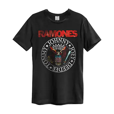 Buy New! Amplified RAMONES Vintage Seal T-shirt - Small - Charcoal Grey Short Sleeve • 29.99£