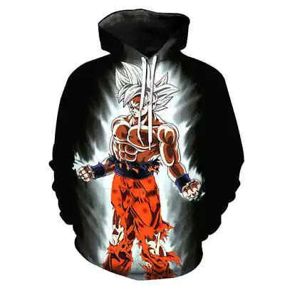 Buy Hot Anime Coat Hooded Goku 3D Print Fashion Hoodie Sweater Pullover Top • 20.99£