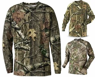 Buy Mens Camouflage Camo Long Sleeve T Shirt Hunter Real Tree Jungle Print S -to 8XL • 6.90£