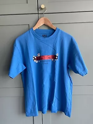 Buy Uniqlo Billie Eilish X Takashi Murakami 2020 Blue T-Shirt Size XS Unisex • 6.99£