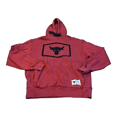Buy L Under Armour Mens The Rock Red Pullover Hoodie Jumper Size Medium • 26.24£