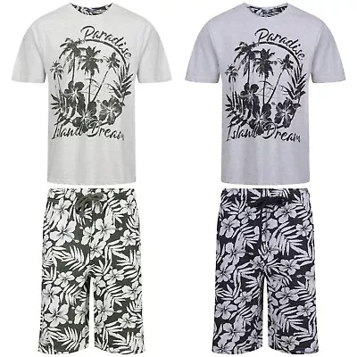 Buy New Mens Pyjamas Set Lounge Shorts Print Loungewear Sleepwear Soft Nightwear PJs • 9.99£