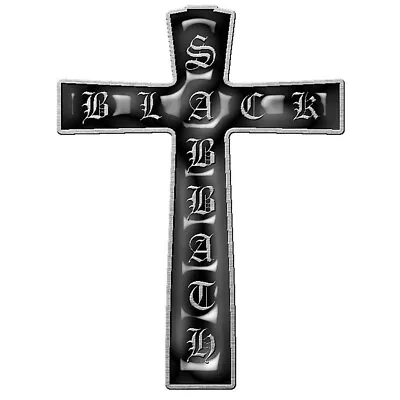 Buy Black Sabbath Cross Metal Enamel Pin Button Badge Official Licensed Band Merch • 12.63£