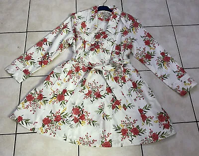 Buy Anthology Check Flower Floral Double Breasted Button Coat Jacket Size 18 • 32£