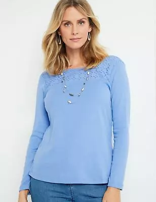 Buy NONI B - Womens Winter Tops - Blue Tshirt / Tee - Smart Casual Office Clothes • 10.95£