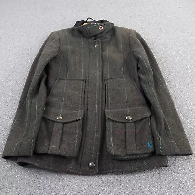 Buy Joules Coat Womens UK 10 Field Coat Jacket Mr Toad Green Wool Check Ladies • 59.95£