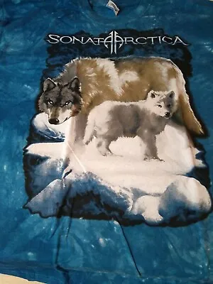 Buy SONATA ARCTICA Blue Tye Dyed T-Shirt Size XLarge  • 29.20£