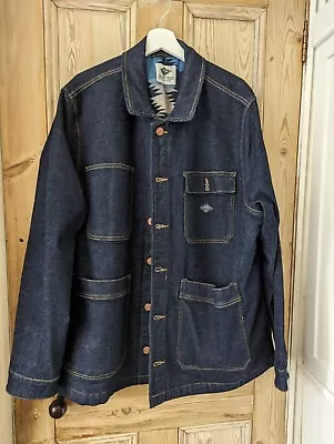 Buy Union Works Mens Denim Chore Jacket  BNWOT Fleece Lining 2XL • 35£