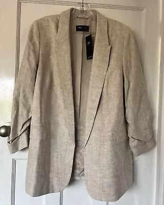 Buy Lovely Marks & Spencer Neutral/natural Blazer Style Casual Jacket -size 14 - New • 19.75£