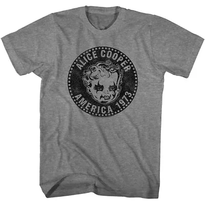 Buy Alice Cooper America 1973 Baby Head Emblem Men's T Shirt Shock Rock Tour Merch • 42.23£
