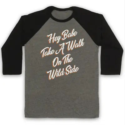 Buy Lou Reed Take A Walk On The Wild Side Hey Babe Velvet 3/4 Sleeve Baseball Tee • 23.99£