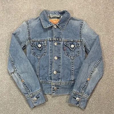 Buy Levis Denim Jacket Womens Extra Small Blue Red Tab Outdoors Western USA Ladies • 23.99£