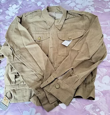 Buy Size 40 Replica 1937 Denim Battledress Jacket WW2 British Army WD291 Kay Canvas • 55£