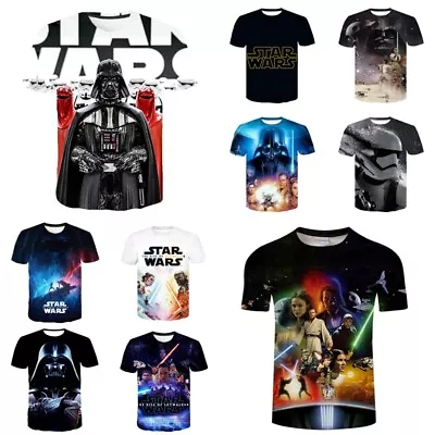 Buy Unisex Star Wars 3D Casual Short Sleeve T-Shirt Tee Pullover Top Gifts UK • 8.98£