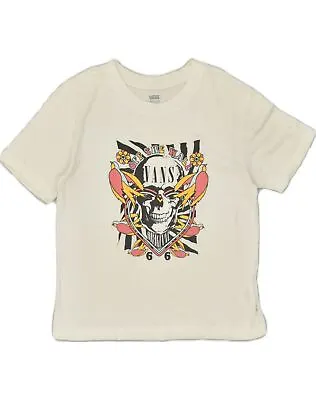 Buy VANS Womens Graphic T-Shirt Top UK 12 Medium White Cotton QT03 • 8.09£