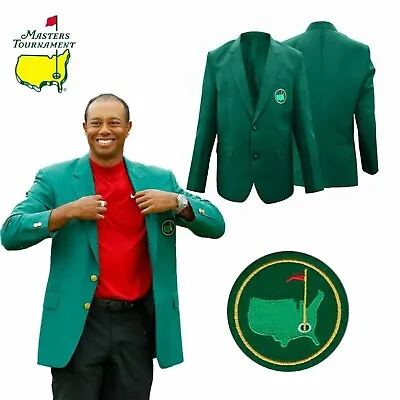 Buy Mens Master Golf Club Tournament Green Blazer Coat Jacket -Tiger Woods Golf Coat • 23.33£