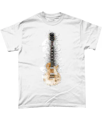 Buy Gibson Guitar Sketch T Shirt Clapton Peter Green Gary Moore Jimmy Page • 13.95£