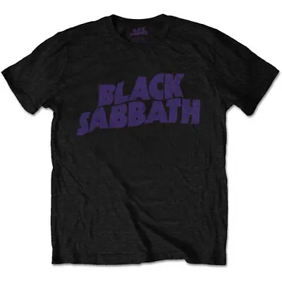 Buy Black Sabbath Wavy Logo Vintage T-Shirt OFFICIAL • 15.19£