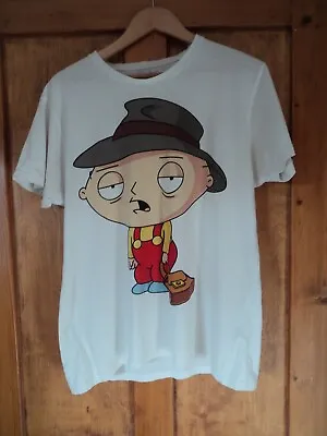 Buy Family Guy  Graphic Stewie Griffin T-shirt.  White. Large • 3.99£