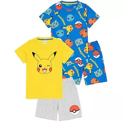 Buy Pokemon Childrens/Kids Face Short Pyjama Set (Pack Of 2) NS7565 • 28.97£