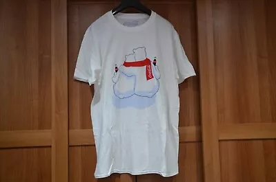 Buy Coca Cola Women Christmas T-Shirt Polar Bear Hug White 2XL XXL 122-127 48-50 New • 14.99£