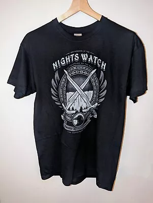 Buy Game Of Thrones GOT Nights Watch T Shirt Black Graphic Print Gildan Size Large  • 9.99£