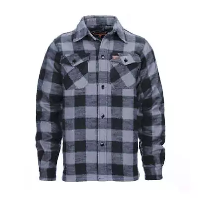 Buy Motorcycle Storehouse Lumberjack Flannel Shirt Checkered Grey / Black • 52.83£