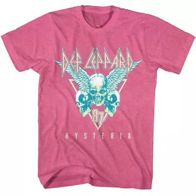 Buy Def Leppard Skulls & Wings Hysteria 87 Men's T Shirt Metal Band Music Merch • 40.90£