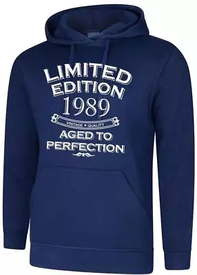 Buy 35th Birthday Gift Present Limited Edition 1989 Aged To Mens Womens Hoody Hoodie • 22.99£