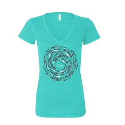 Buy Tee Shirt-Against The Current-The Chosen-Teal-Womens V-neck-X Large • 34.13£