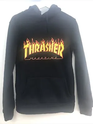 Buy THRASHER MAGAZINE Hoodie Black Pullover Mens Small/Medium • 24.95£