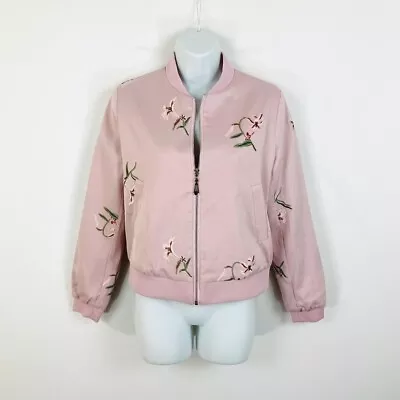 Buy Lily Embroidered Vintage Style Bomber Souvenir Baseball Jacket Size 10 • 10£