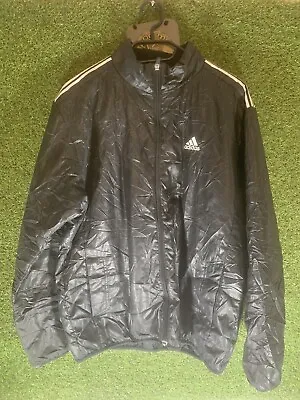 Buy Adidas Jacket Mens Medium Black Bomber Style Coat Padded Top - Medium • 15.99£