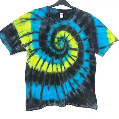 Buy Unisex Hand Dyed Funky Spiral Tie Dye T Shirt Festival Beach Summer UK New 2XL • 15£