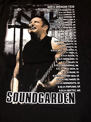 Buy Soundgarden Chris Cornell Rare OOP Tour Shirt NIN Audioslave Nirvana 2014 • 108.09£