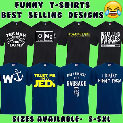 Buy Funny Mens T-shirts Joke Novelty Tee Rude Design Gift Idea For Him Dad S - 5xl  • 8.99£