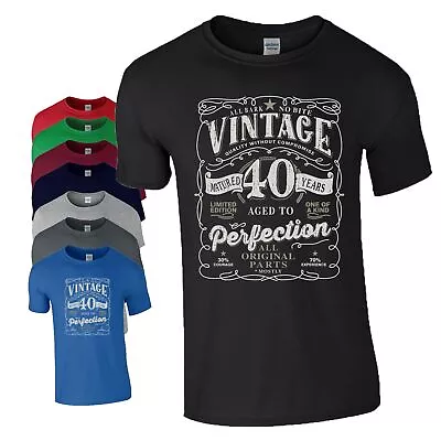 Buy 40th Birthday T Shirt Vintage 1984 Aged To Perfection 40 Years Men Women Top • 9.99£