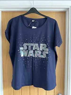 Buy Star Wars Design 100% Cotton Blue T Shirt New With Tags Size 20 • 2.78£