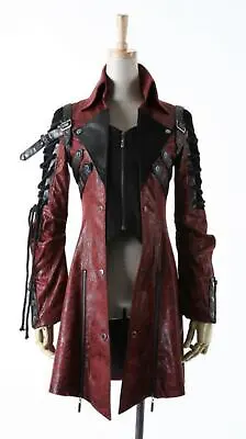 Buy Original Punk Rave Men's Gothic Steampunk Cyber Rock Military Army Red Jacket • 135.99£