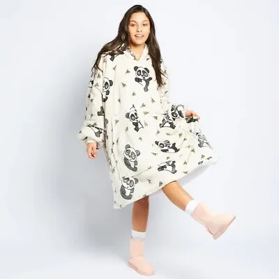 Buy Sale! Panda Oodie - Genuine Oodie - Adult - Unisex - Loungewear, Hoodie Blanket • 24.50£