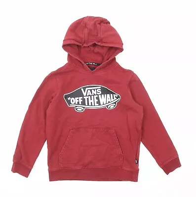 Buy VANS Womens Red Cotton Pullover Hoodie Size S Pullover • 8.75£