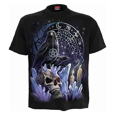 Buy Witchcraft T-Shirt Ravens Skull Pentagram Crow Gothic Spiral Direct S M L XL XXL • 18.95£
