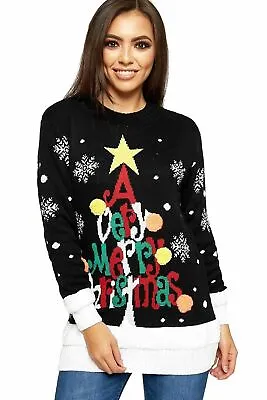 Buy Girls Ladies Womens Xmas Christmas Novelty Jumper Sweater Rudolph Top Plus Size • 13.98£