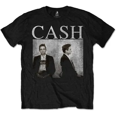 Buy Johnny Cash Mens Short Sleeve T-Shirts Mug Shot Official Merchandise S • 13.95£