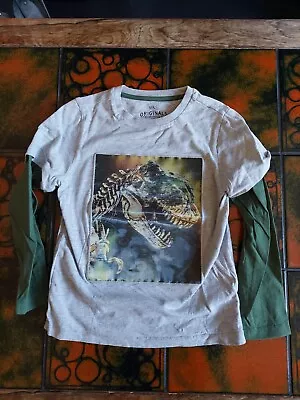 Buy M&S Dinosaur Hologram T-shirt Age 5-6 Long Sleeve • 2.50£