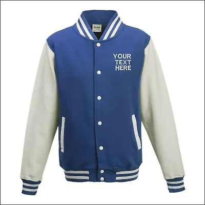 Buy Personalised Awdis Varsity Jacket Embroidered College American Baseball Jacket • 25.49£