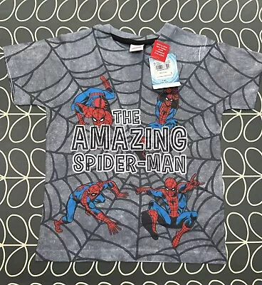 Buy Boys TU Amazing Spider-Man T Shirt Top AGE 7 BNWT • 6.99£